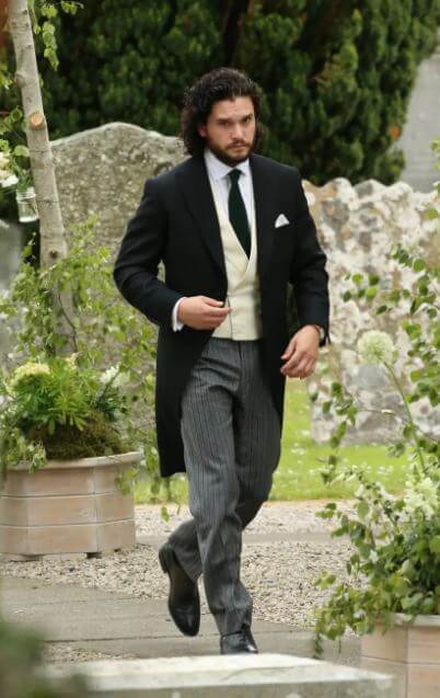 David Richard Harington's son, Kit Harington looks for his wedding.